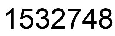Number 1532748 black image