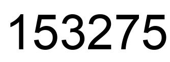 Número 153275 imagen negro