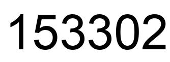 Number 153302 black image