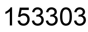 Number 153303 black image