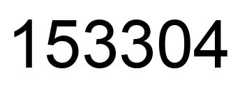 Number 153304 black image