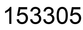 Number 153305 black image