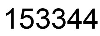 Número 153344 imagen negro