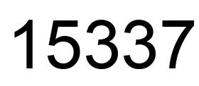Number 15337 black image