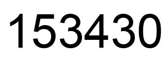 Number 153430 black image