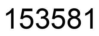 Número 153581 imagen negro
