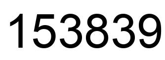 Number 153839 black image