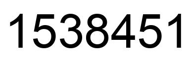 Number 1538451 black image