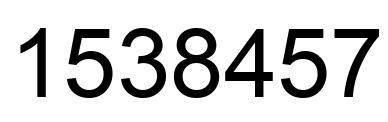 Number 1538457 black image