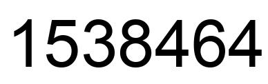 Número 1538464 imagen negro