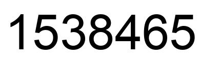 Número 1538465 imagen negro