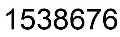 Number 1538676 black image