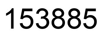 Number 153885 black image