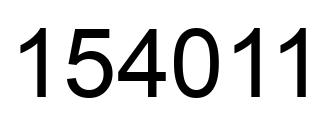 Number 154011 black image