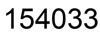 Number 154033 black image
