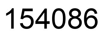 Number 154086 black image
