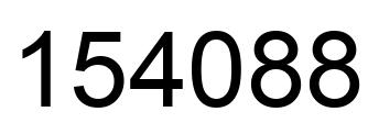 Number 154088 black image