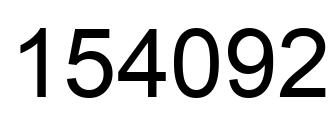 Number 154092 black image