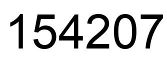 Número 154207 imagen negro