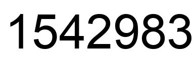 Number 1542983 black image