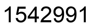 Number 1542991 black image