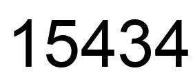 Number 15434 black image