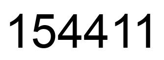 Number 154411 black image