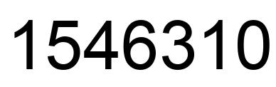 Number 1546310 black image
