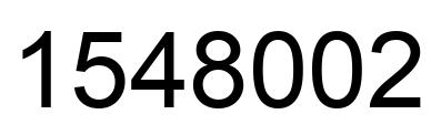 Number 1548002 black image