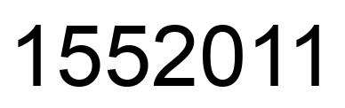 Number 1552011 black image