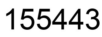 Number 155443 black image