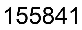 Number 155841 black image