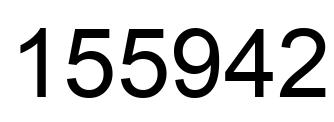 Number 155942 black image
