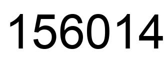 Número 156014 imagen negro