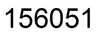 Number 156051 black image
