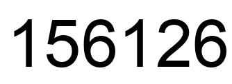 Number 156126 black image