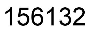Number 156132 black image