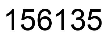 Number 156135 black image