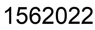 Number 1562022 black image