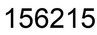 Number 156215 black image