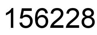 Number 156228 black image