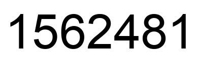 Number 1562481 black image