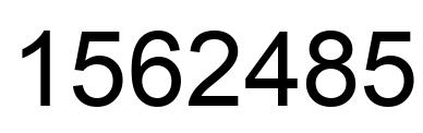 Number 1562485 black image