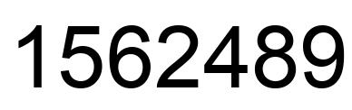Number 1562489 black image