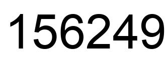 Number 156249 black image