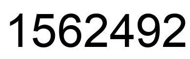 Number 1562492 black image
