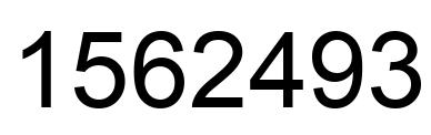 Number 1562493 black image