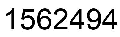 Number 1562494 black image