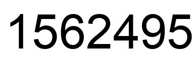 Number 1562495 black image