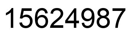 Número 15624987 imagen negro